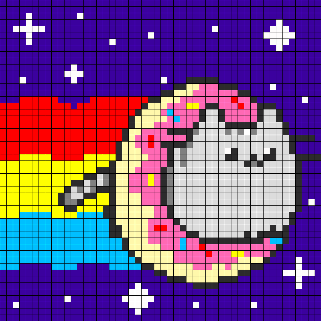 Рисунки по клеточкам «НЯН КЭТ»