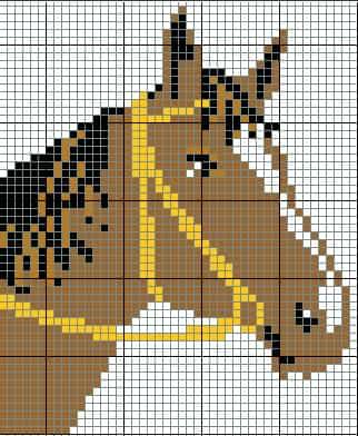 Pixel arts «Horse» ☆ 45 arts
