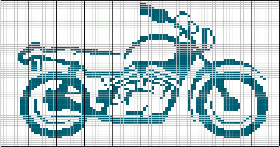 Схемы вышивки «мотоцикл» (стр. 1) - Вышивка крестом