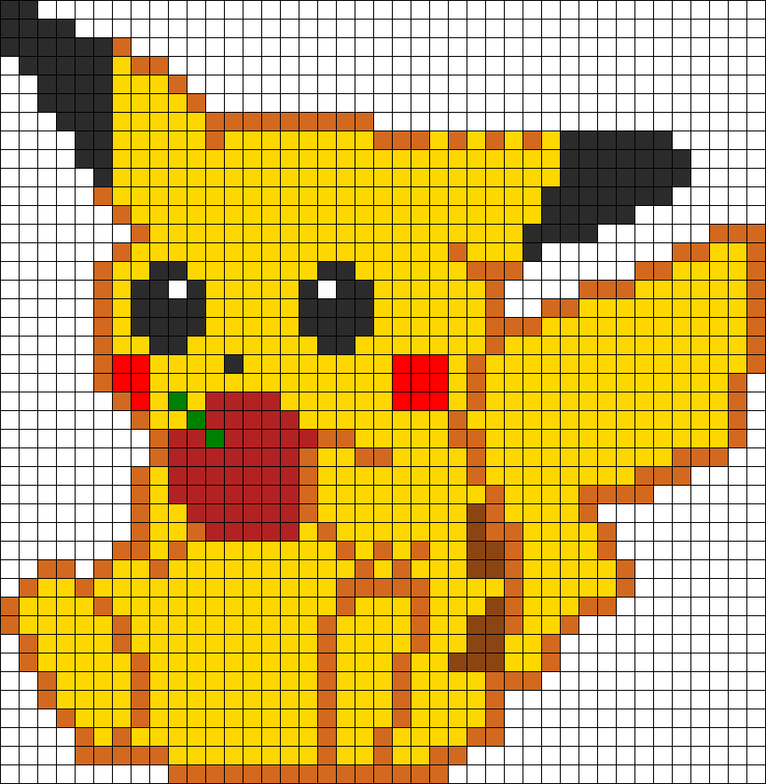 Pixel arts "Pikachu". 