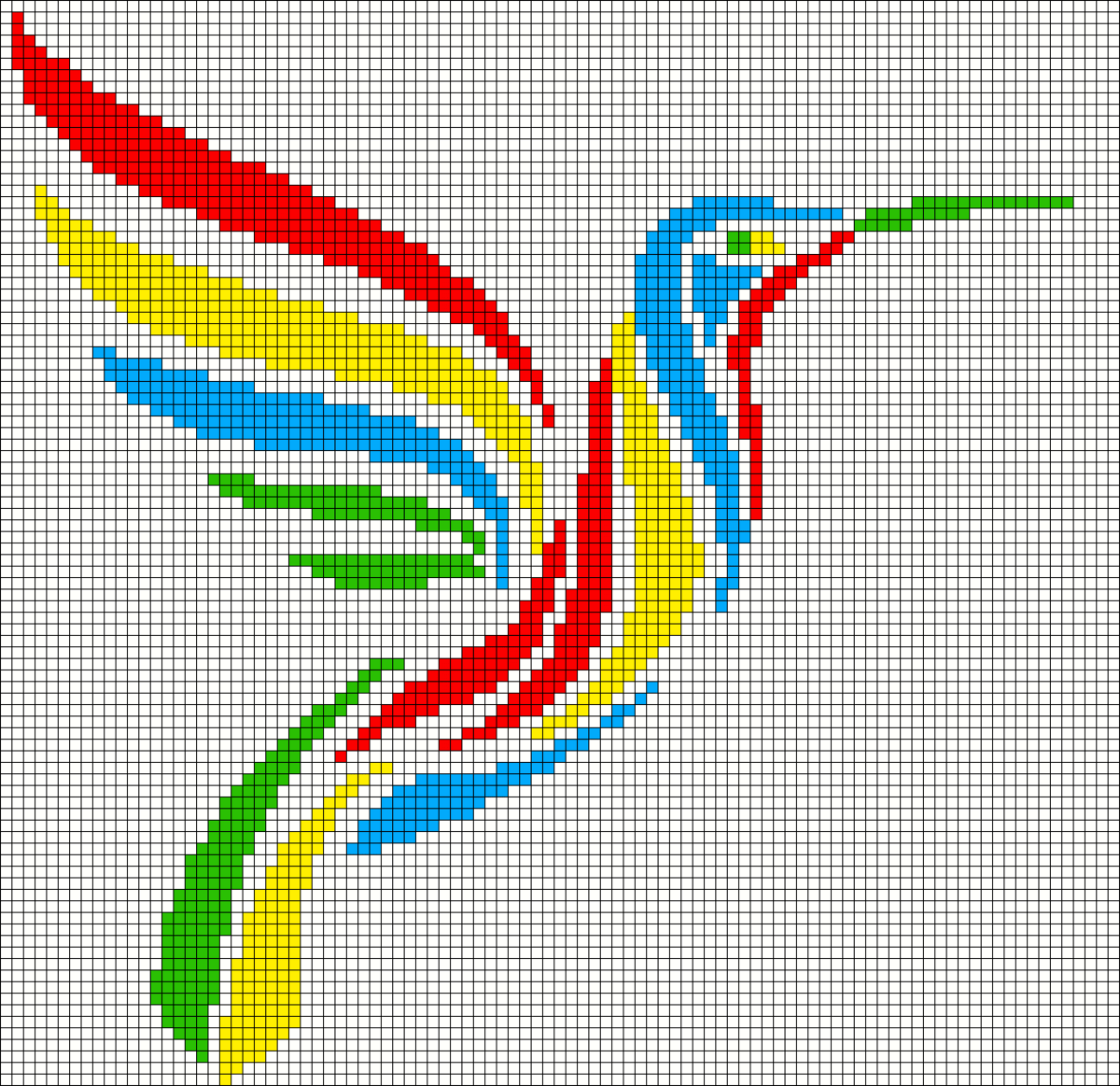 Рисунки по клеткам птицы